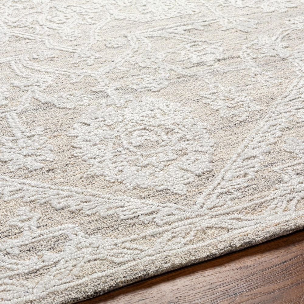 Surya Piazza PZZ-2304 2&#39;6&quot; x 8&#39; White, Beige and Gray Runner, , large