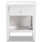 Baxton Studio Naomi 1-Drawer Nightstand in White, , large