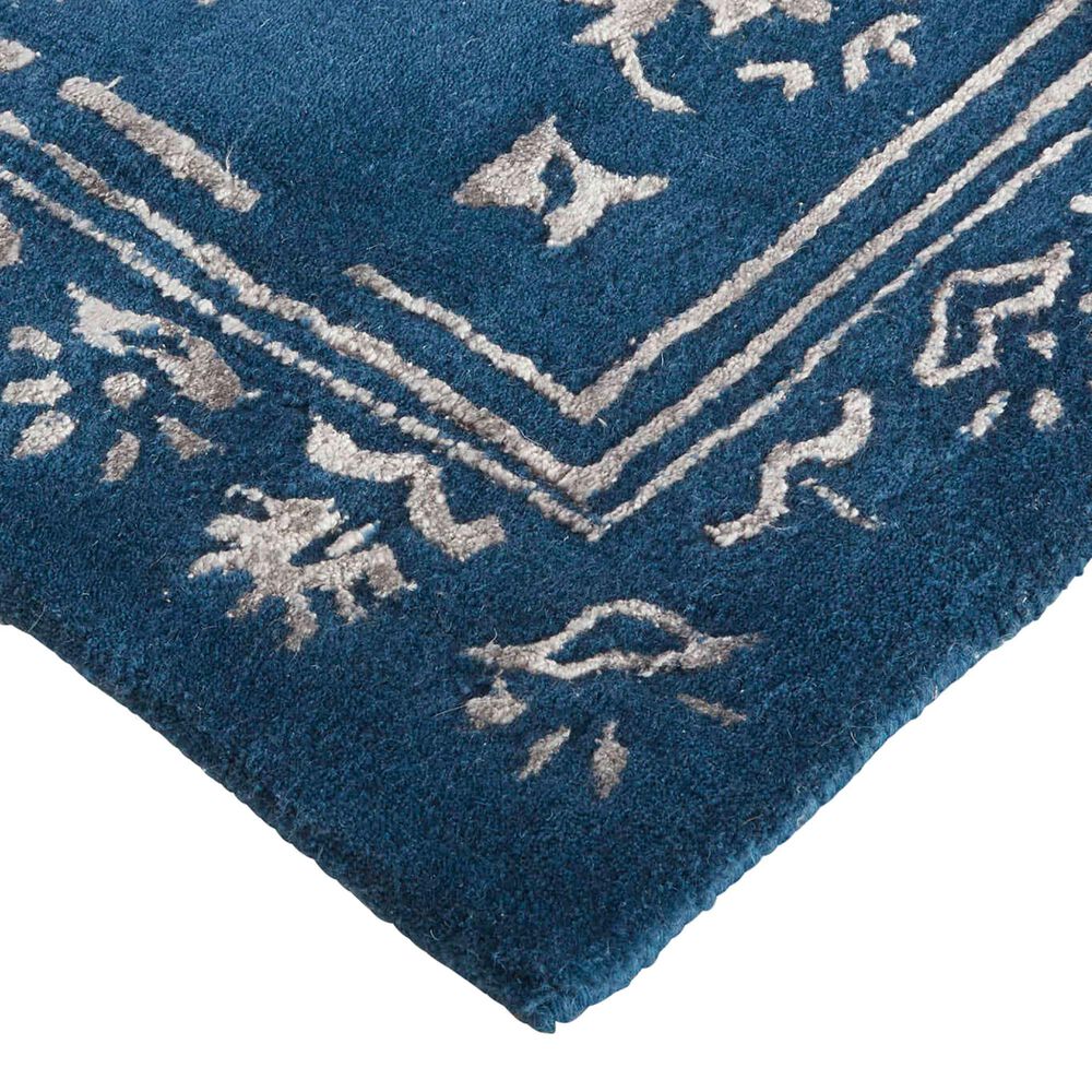 Feizy Rugs Bella 5' x 8' Blue and Silver Area Rug NFM
