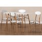 Baxton Studio Wayne 5-Piece Dining Set in White, , large