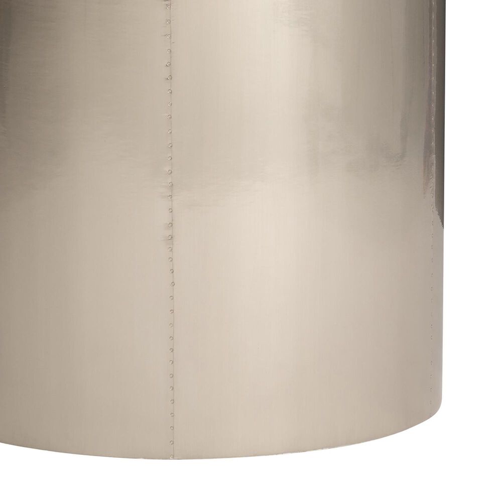 Bernhardt Shimla Side Table in White and German Silver, , large