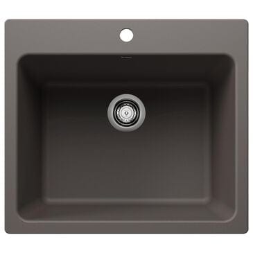 Blanco Liven 25" Dual Mount Laundry Sink in Volcano Gray, , large
