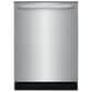 Frigidaire 4 Piece Kitchen Package with 25.6 Cu. Ft. Standard Depth Side-by-Side Refrigerator, 5.3 Cu. Ft. Electric Range with Steam Clean, 1.8 Cu. Ft. OTR Microwave, and 24" Built-In Dishwasher with DishSense and MaxDry in Stainless Steel, , large