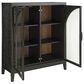 Ashley Armenleigh Bar Cabinet in Black and Natural Brown, , large
