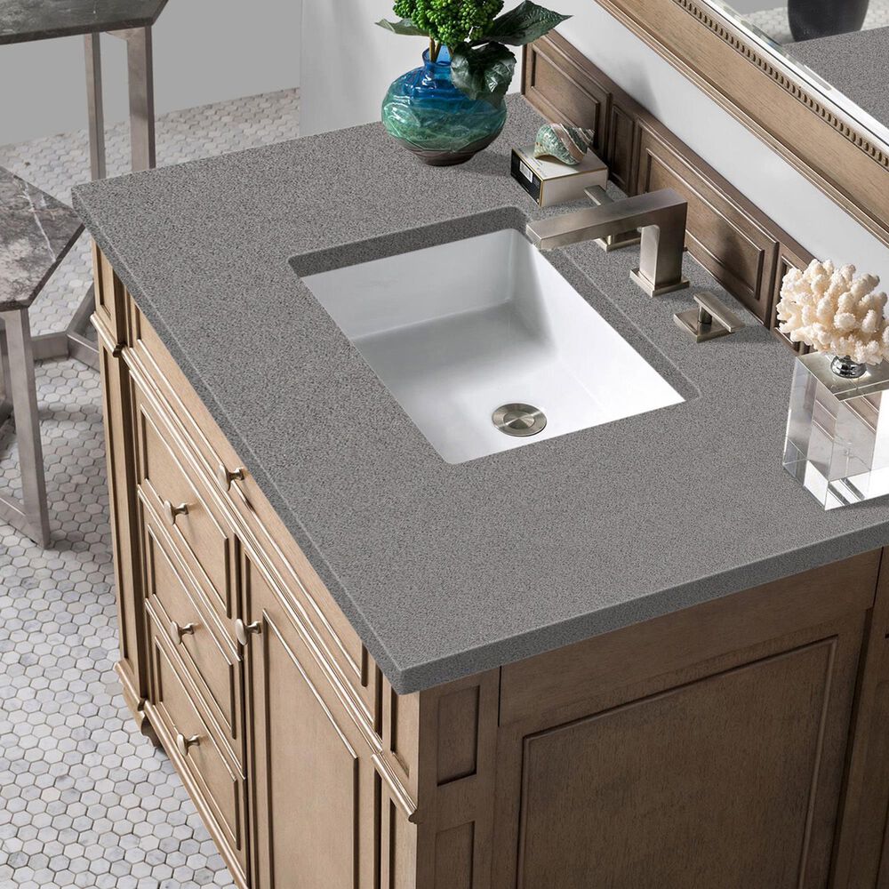 James Martin Bristol 36" Single Bathroom Vanity in Whitewashed Walnut