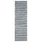 Safavieh Montauk Chevron 2"3" x 12" Ivory, Blue and Black Runner, , large