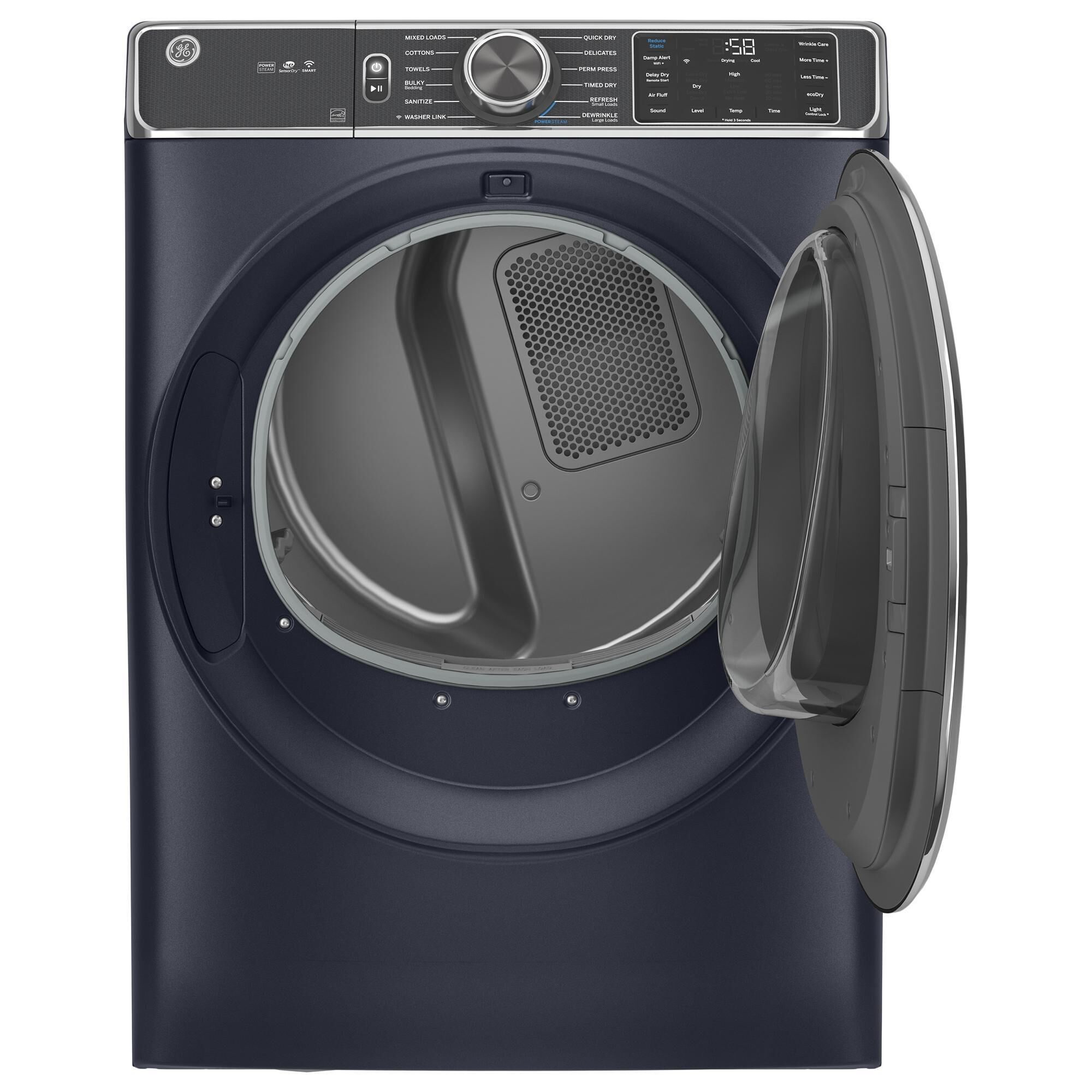 GE Appliances 5 Cu. Ft. Front Load Washer and 7.8 Cu. Ft. Electric