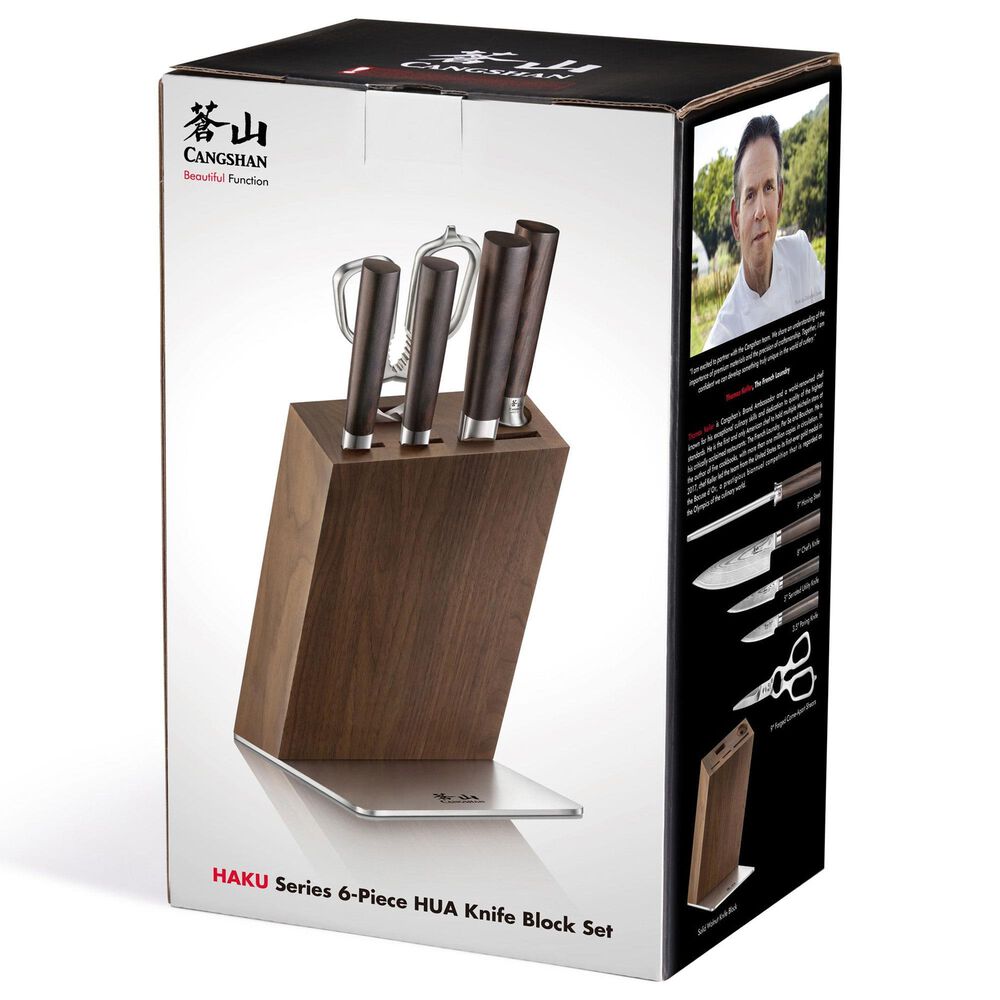 Cangshan Haku 6-Piece Knife Block Set in Dark Brown, , large