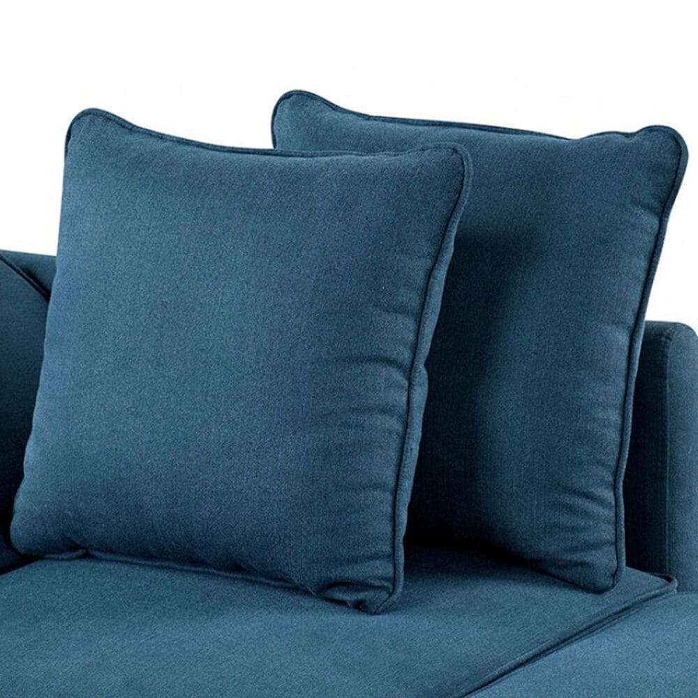 Furniture of America Woburn Convertible Chaise Lounger with Caster in Blue, , large