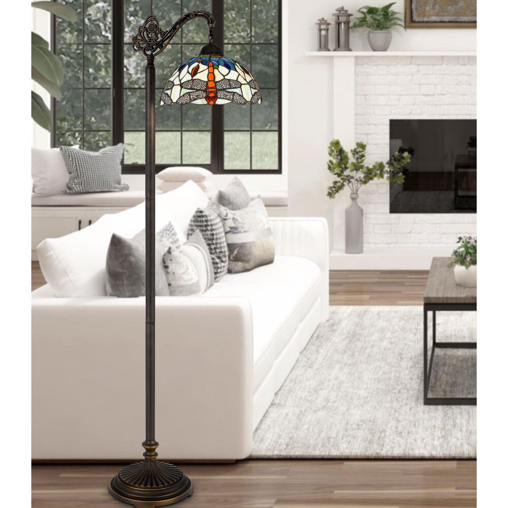Cal Lighting Colebridge Tiffany Floor Lamp in Bronze, , large