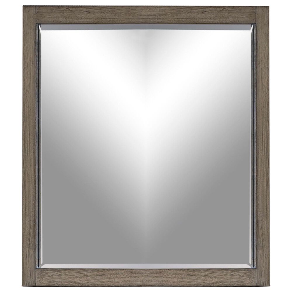 Riva Ridge Modern Loft Rectangular Mirror in Greystone, , large