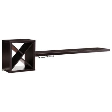 Furniture of America Barry Floating Wine Rack in Cappuccino, , large