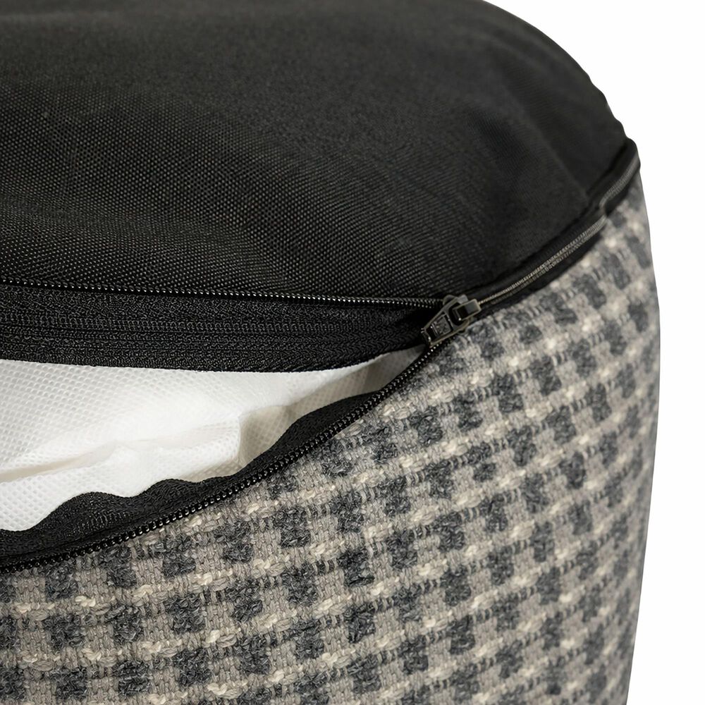 Howard Elliott Furley Short Pouf in Grey, , large