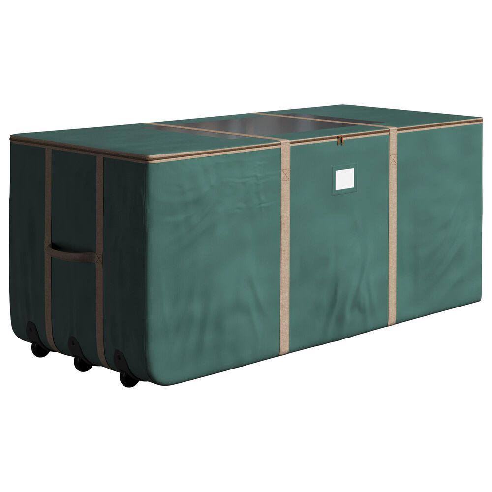 Timberlake 12&#39; Rolling Christmas Tree Storage Bag in Green and Gold, , large