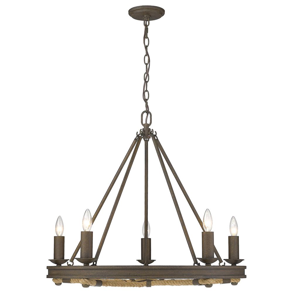 Golden Lighting Stokes 5-Light Chandelier in Dark Rust, , large
