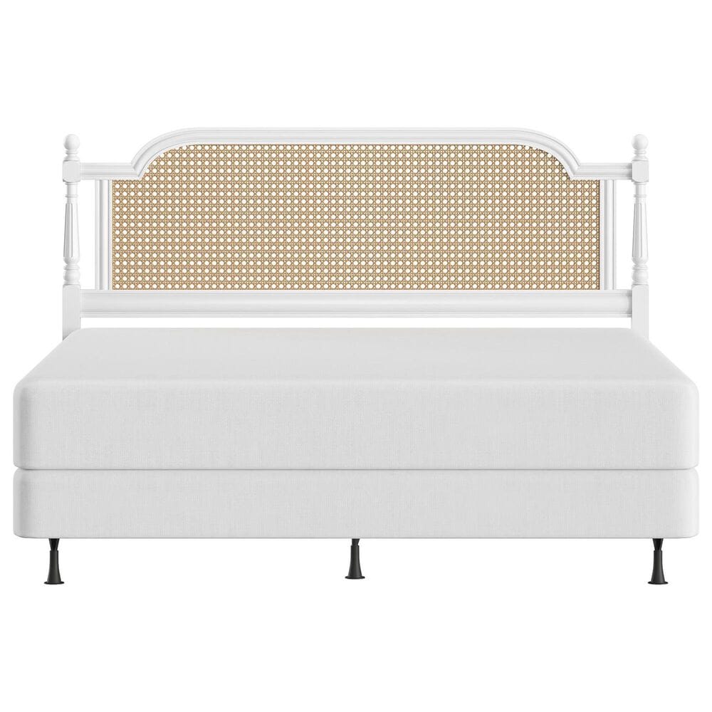Richlands Furniture Melanie King Poster Panel Wood Bed in White, , large