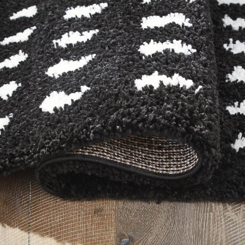 Ashley Minston 8&#39; x 10&#39; Black and White Area Rug, , large