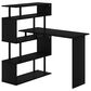 HOMLUX 5-Tier Shelves L-Shape Computer Desk in Americano and Black, , large
