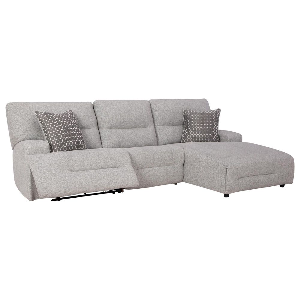 Ashley Acklen Place 3-Piece Power Right Facing Reclining Sectional with Chaise in Pewter, , large