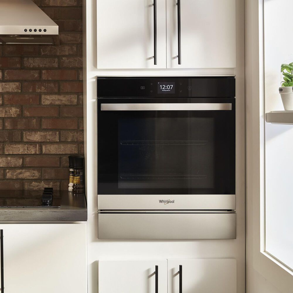 Whirlpool 24" Single Electric Wall Oven with Convection in Fingerprint