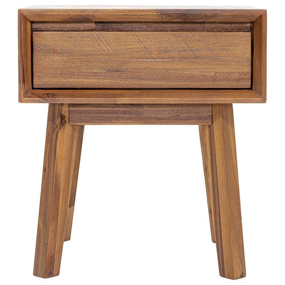 LH Imports Gia 1-Drawer Nightstand in Warm Pecan, , large