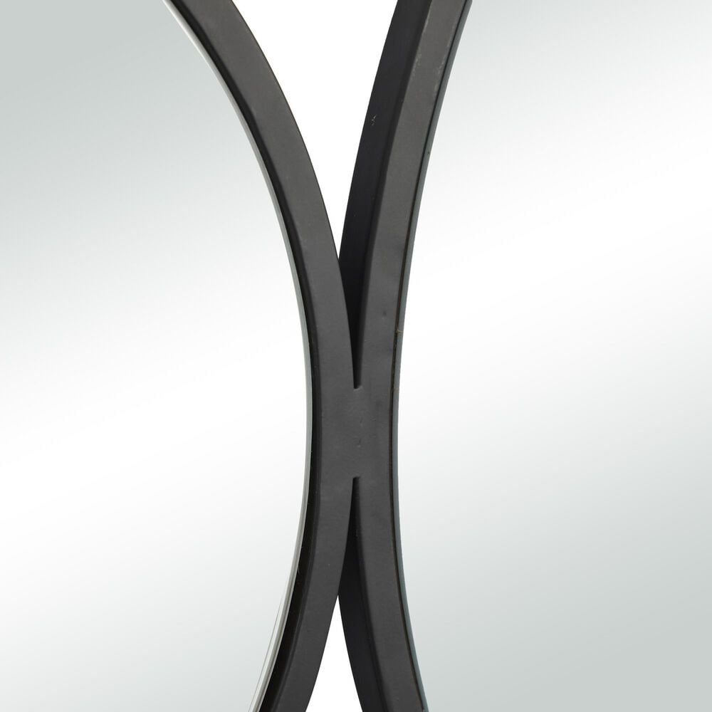 Maple and Jade 31&quot; x 58&quot; Metal Bubble Cluster Room Wall Mirror in Matte Black, , large