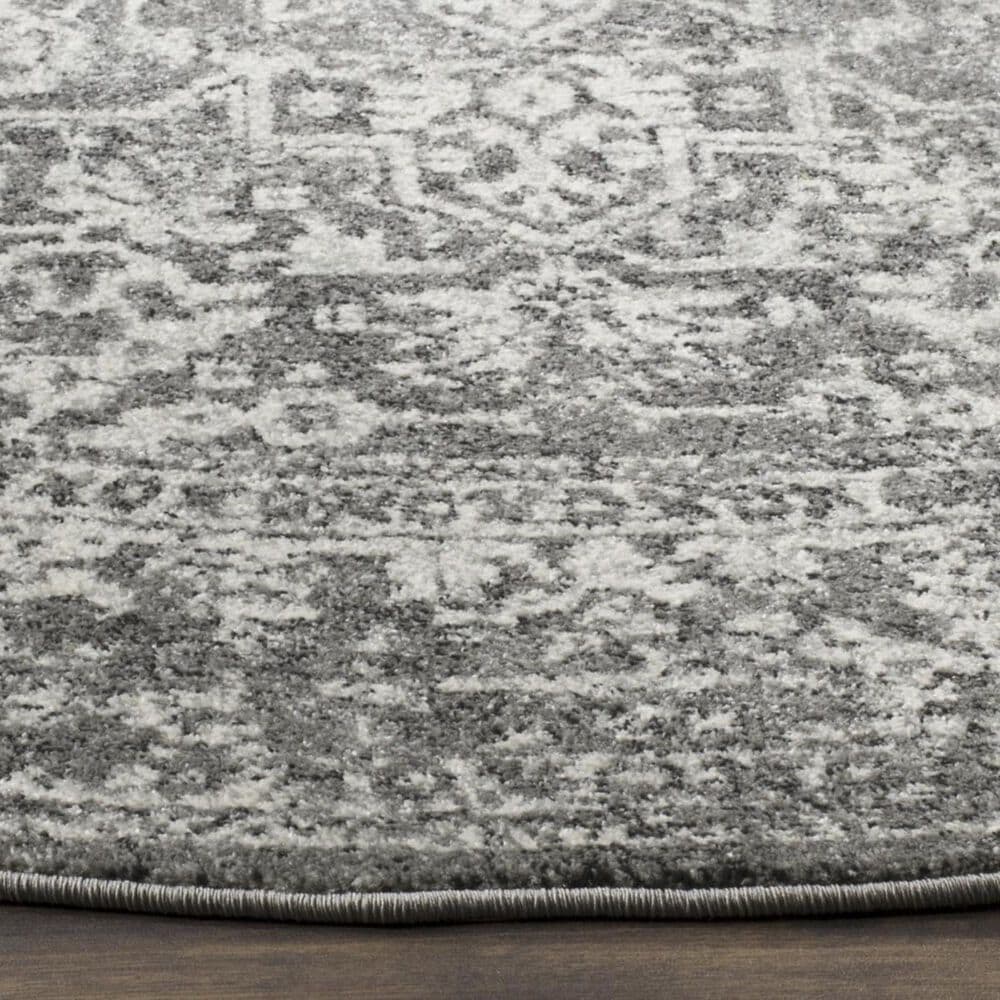 Safavieh Evoke EVK256D-5R 5&#39;1&quot; Round Grey/Ivory Area Rug, , large