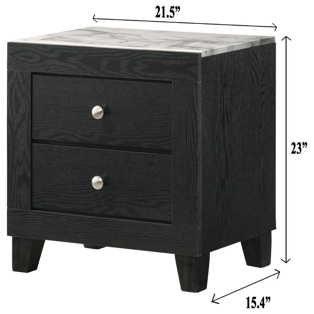 Crown Mark Cadence 5-Piece Queen Bedroom Set in Black and White, , large