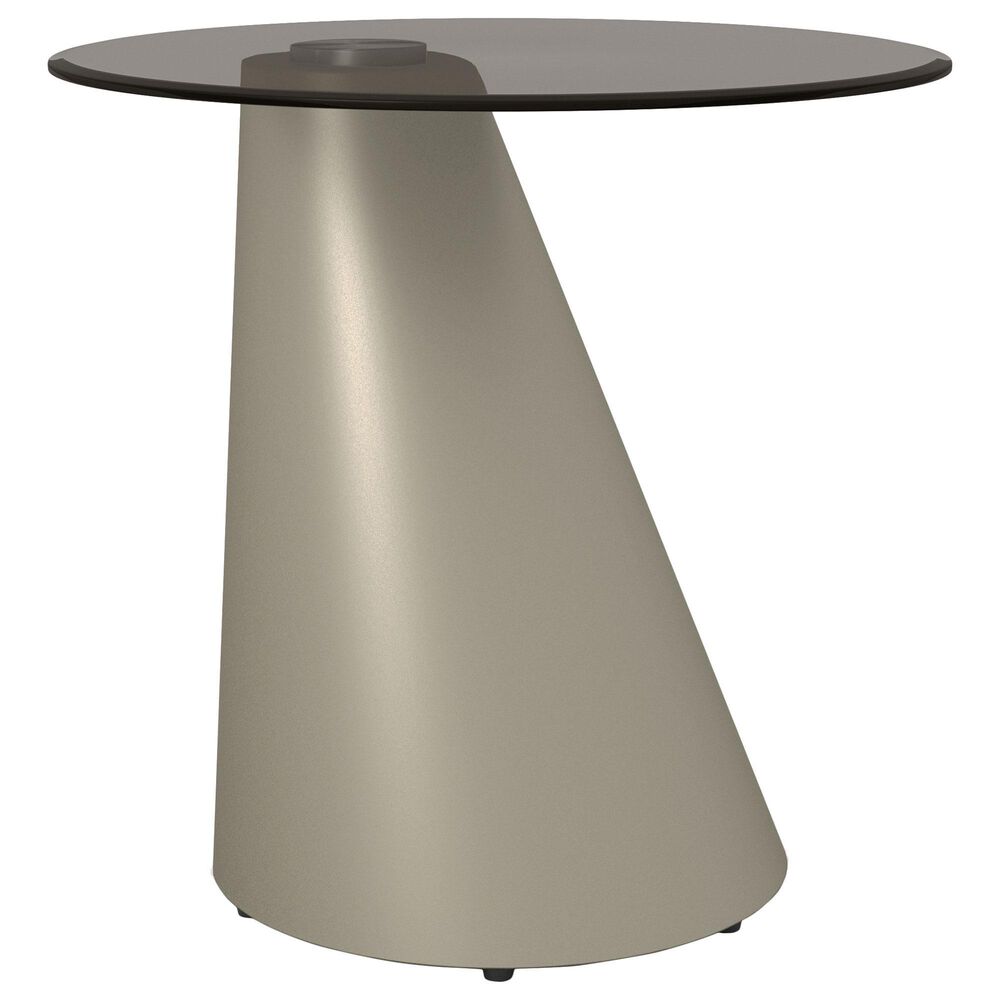 Furniture of America Costa End Table in Champagne and Black, , large