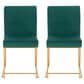 Lumisource Fuji Side Chair with Green Cushion in Gold (Set of 2), , large