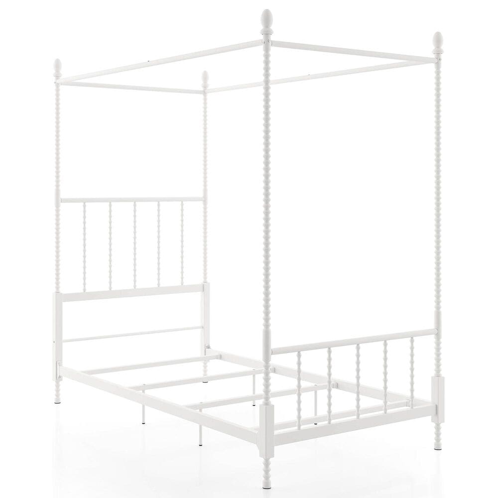 Furniture of America Elliot Twin Canopy Bed in White, , large