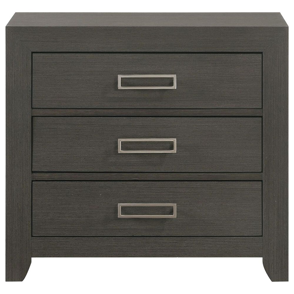 Mayberry Hill Sasha 3 Drawer Nightstand with USB in Grey, , large