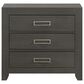 Mayberry Hill Sasha 3 Drawer Nightstand with USB in Grey, , large