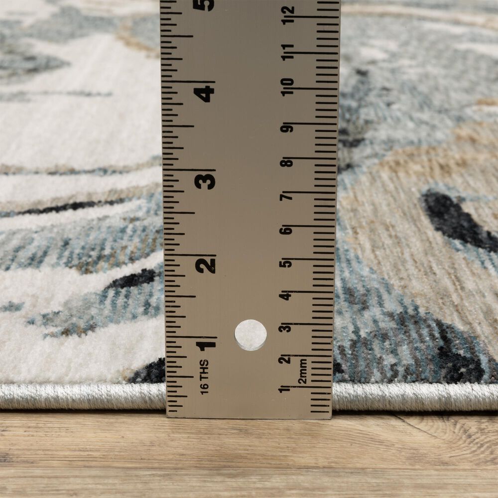 Oriental Weavers Echo ECH07 Blue and Ivory 7&#39;10&quot; x 10&#39;10&quot; Area Rug, , large