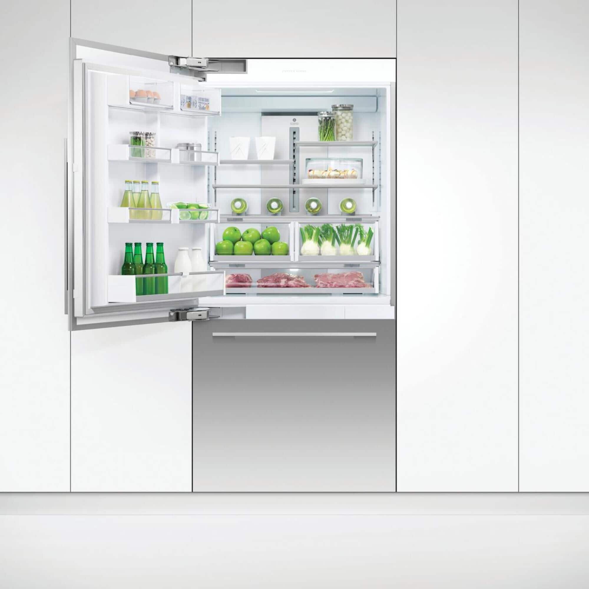 Fisher Paykel 16.8 Cu. Ft. 80 Tall Integrated Refrigerator on Left Hinge