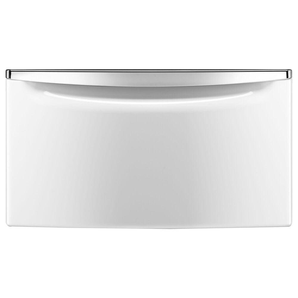 Maytag 4.5 Cu. Ft. Front Load Washer and 7.3 Cu. Ft. Gas Dryer Laundry Pair with Pedestal in White, , large
