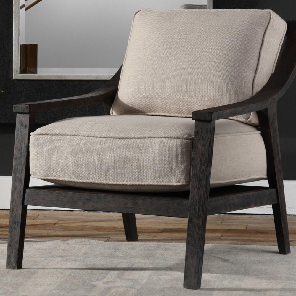Uttermost Lyle Accent Chair in Neutral Beige, , large