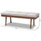 Baxton Studio Larisa Accent Bench in Grayish Beige, , large