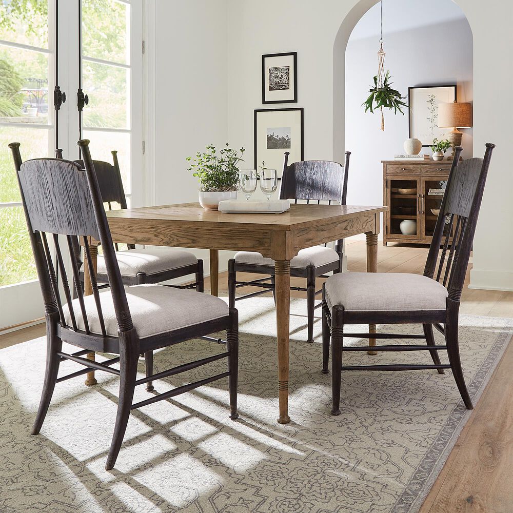 Hooker Furniture Americana Traditional Dining Table and 6 Chairs in Black, , large
