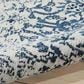 Nourison Damask 9" x 12" Ivory and Navy Area Rug, , large