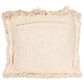 Teak Interiors 20" x 20" Throw Pillow with Fringe and Flanged Edge in Natural, , large