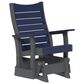 Amish Orchard 2" Outdoor Contour Glider Chair in Patriot Blue and Slate, , large