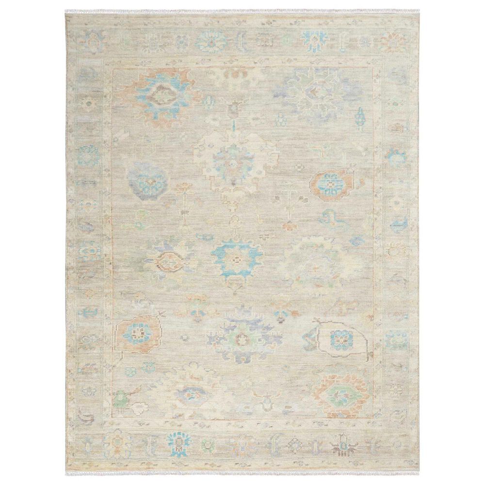 Nourison Odessa Ivory, Grey and Blue Multicolor 7"9" x 9"9" Area Rug, , large