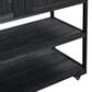 HOMLUX 62.3"" Outdoor Kitchen Island in Black, , large