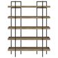 Ashley Montia 76" Bookcase in Light Brown and Gunmetal Gray, , large