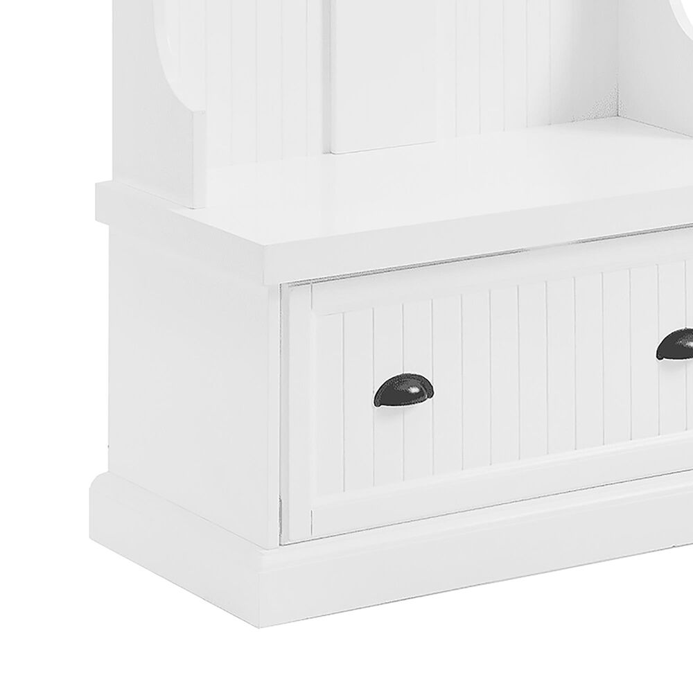 Crosley Furniture Shoreline Hall Tree in White Nebraska Furniture Mart