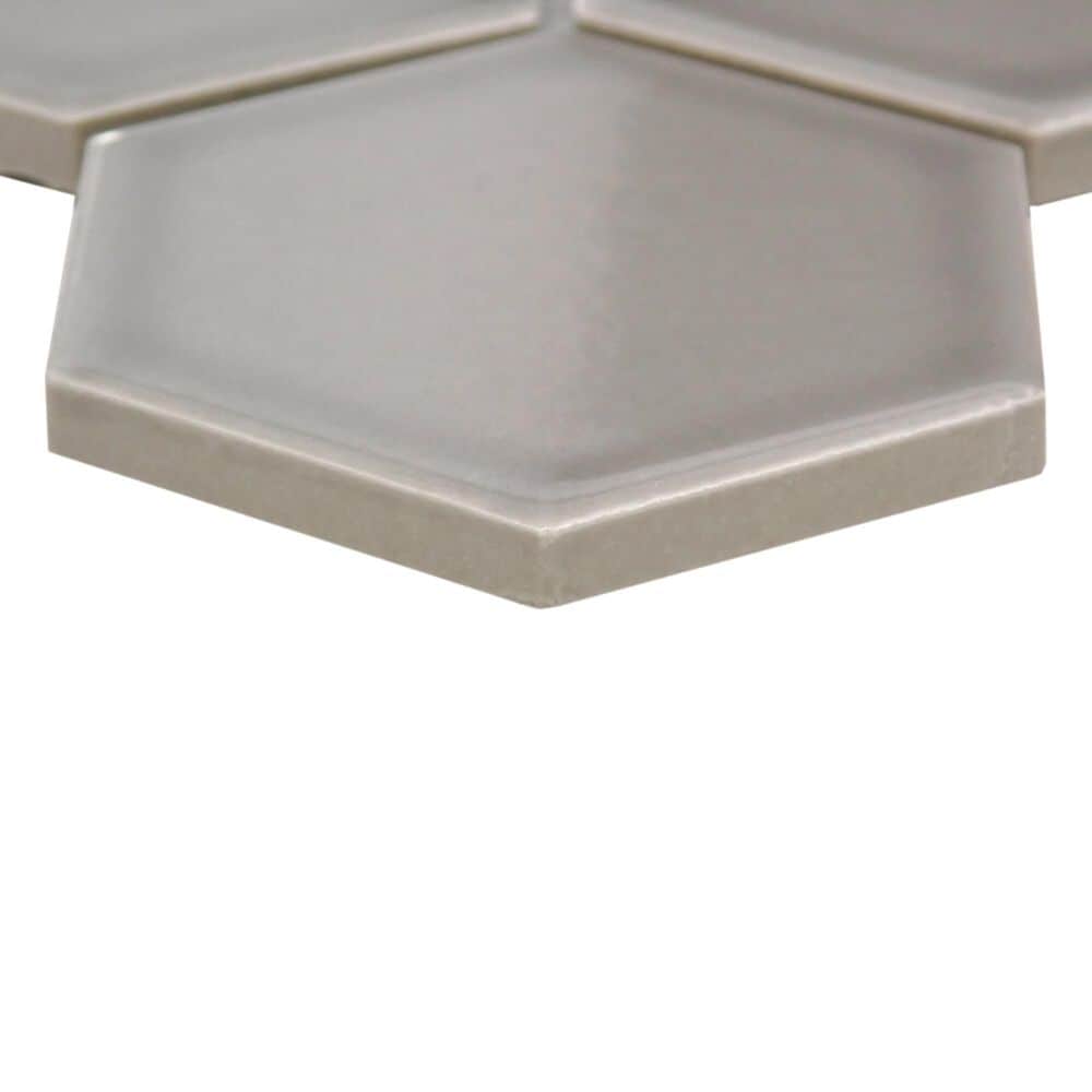 Emser Savvy Silver 2" x 2" Hexagon on 11" x 12" Porcelain Mosaic Sheet, , large