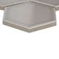Emser Savvy Silver 2" x 2" Hexagon on 11" x 12" Porcelain Mosaic Sheet, , large