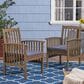 Hearth and Haven Casa Outdoor Dining Chair with Purple Cushion in Dark Grey (Set of 2), , large