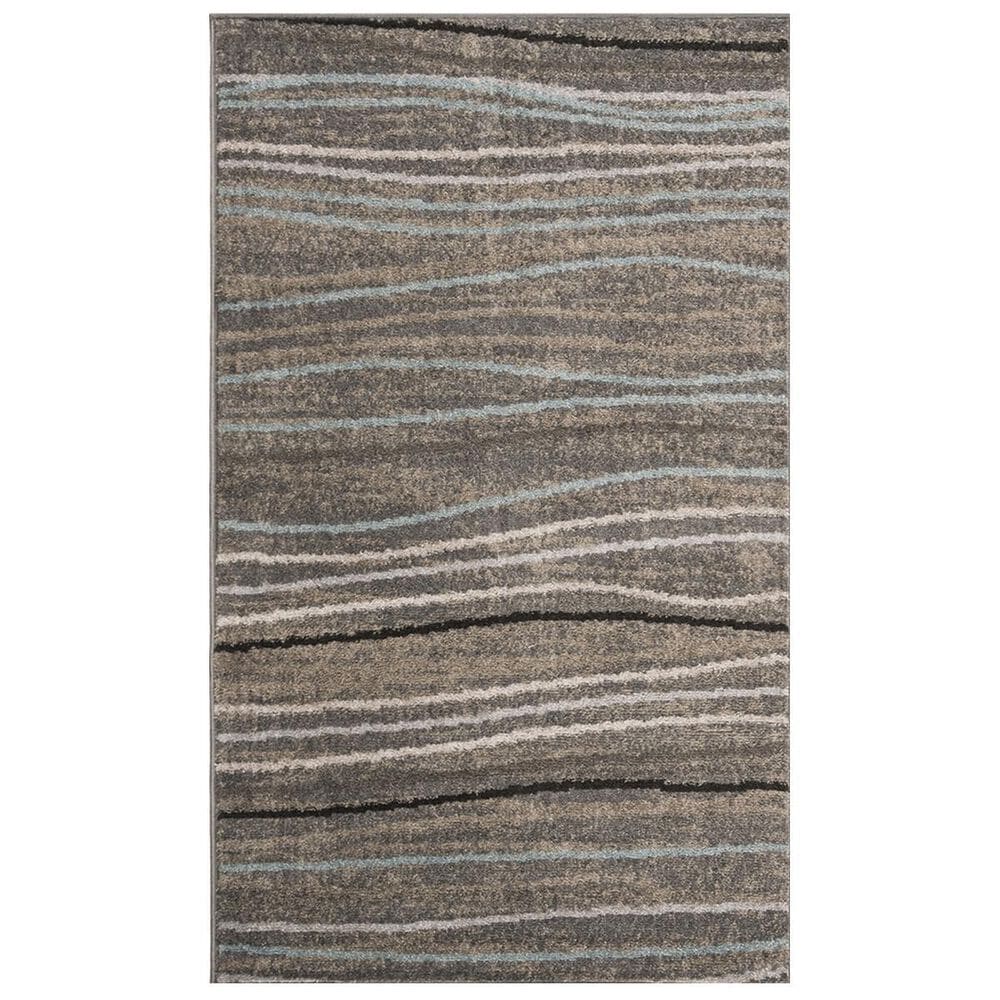 Safavieh Amsterdam AMS111G 4" x 6" Silver and Beige Area Rug, , large